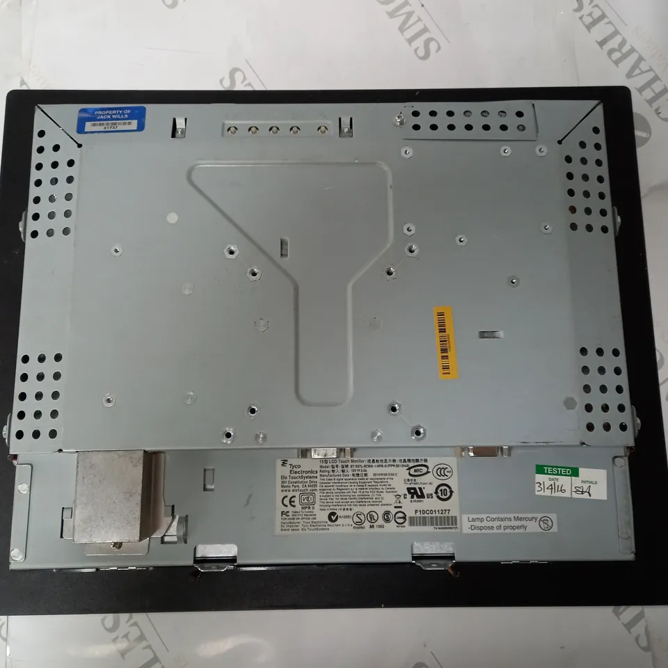 ELO TOUCHSYSTEMS 15" TOUCHSCREEN MONITOR ET1537L
