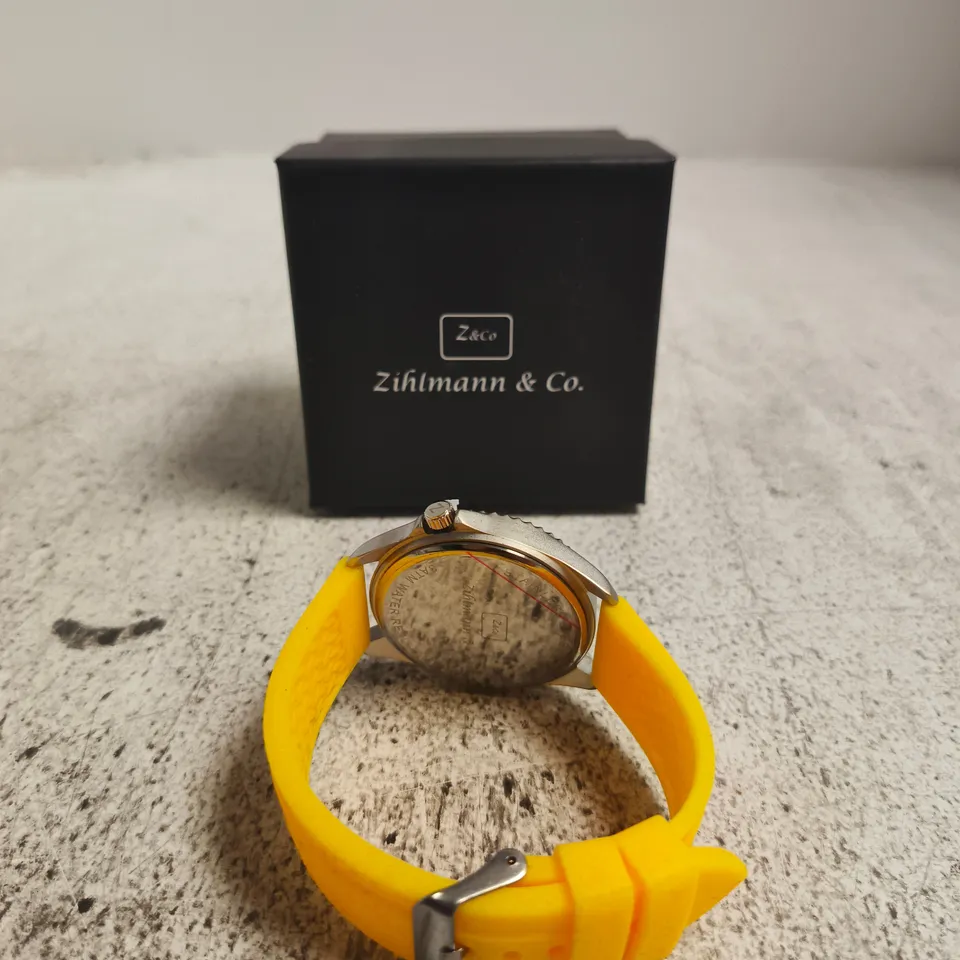 ZIHLMANN & CO. WRISTWATCH – YELLOW DIAL, YELLOW STRAP