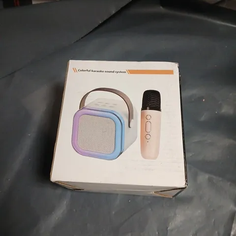 COLOURFUL KARAOKE SOUND SYSTEM WITH MICROPHONE – PORTABLE SPEAKER