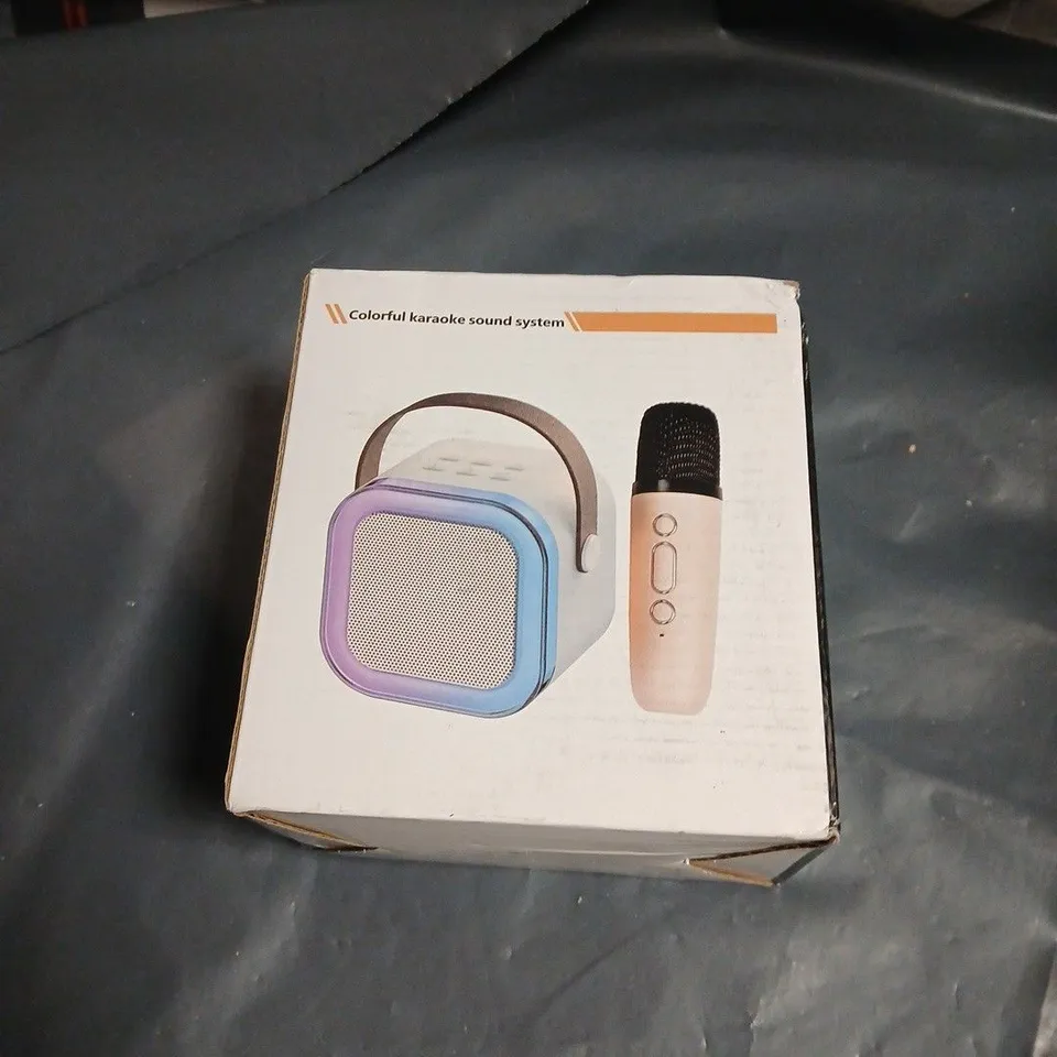 COLOURFUL KARAOKE SOUND SYSTEM WITH MICROPHONE – PORTABLE SPEAKER