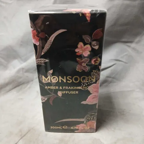 BOXED AND SEALED MONSOON AMBER AND FRANKINSENCSE DIFFUSER