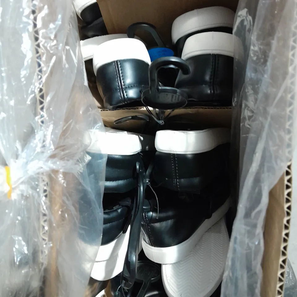 APPROXIMATELY 10 PAIRS OF KIDS SLIP ON SHOES SIZE 1 