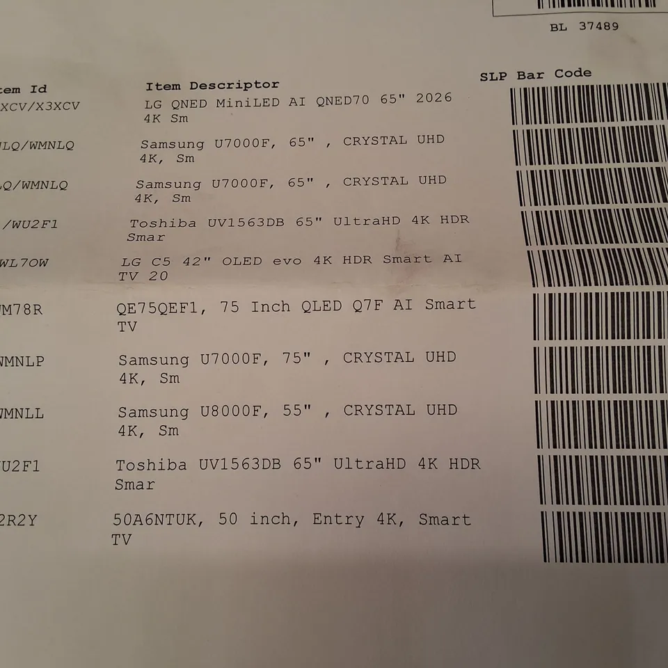 PALLET CONTAINING 10 ASSORTED DAMAGED TVS