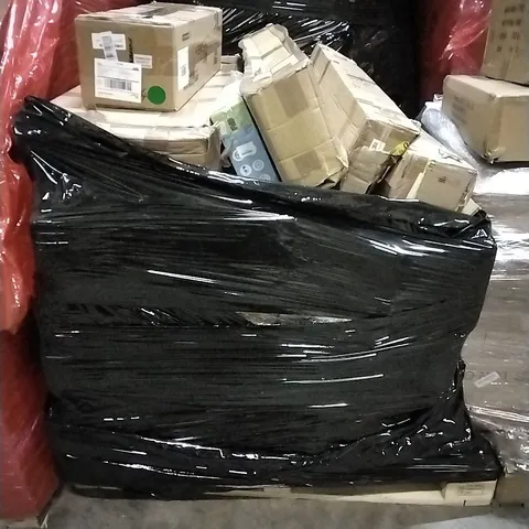 PALLET OF HOUSEHOLD ITEMS TO INCLUDE WALL MOUNTED PULL UP BAR, EXERCISE MATS, INSULATED WATER BOTTLE FOR KIDS AND OTHER ASSORTED ITEMS...