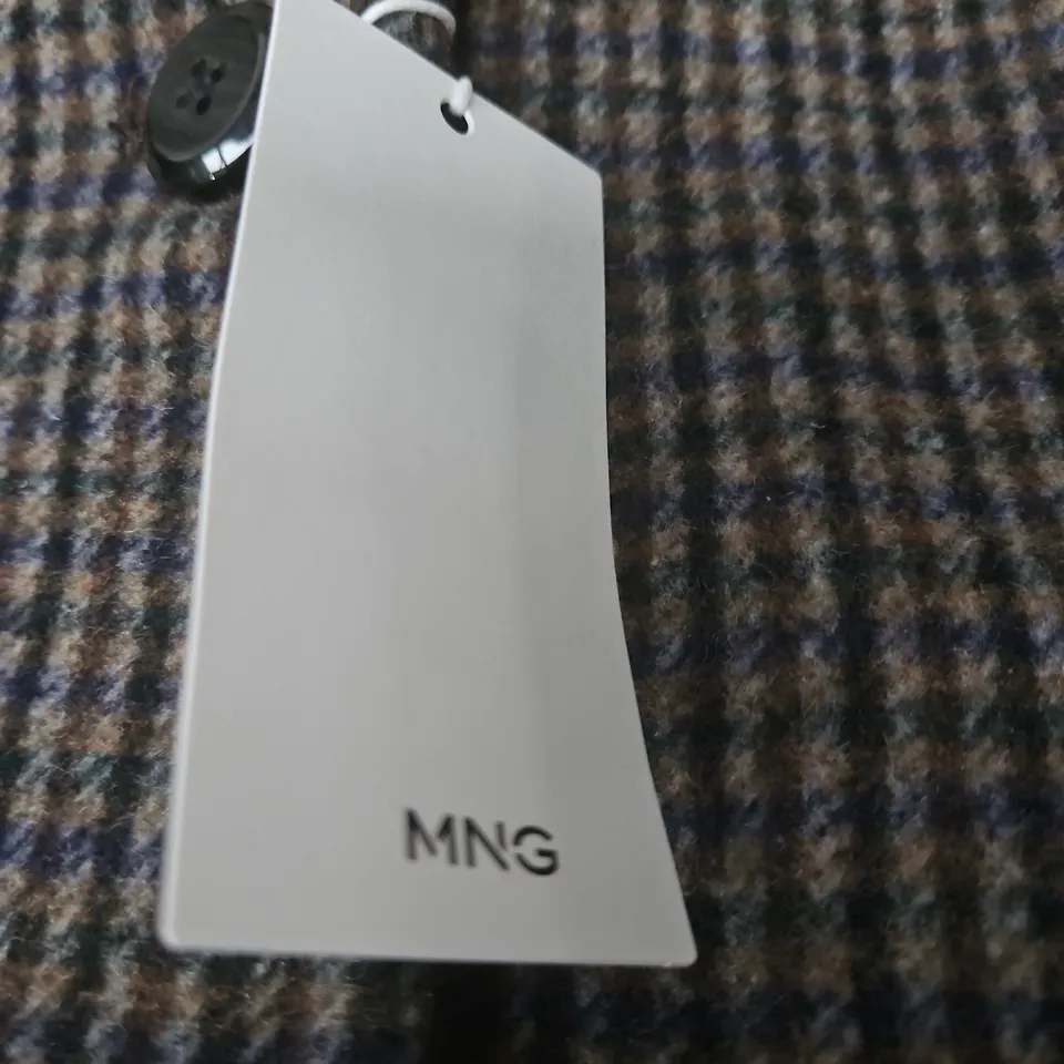 MANGO WOMEN'S WOOL COAT, HOUNDSTOOTH, SIZE L (EU/US)