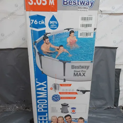 BOXED BESTWAY 10FT STEEL PRO MAX POOL - COLLECTION ONLY