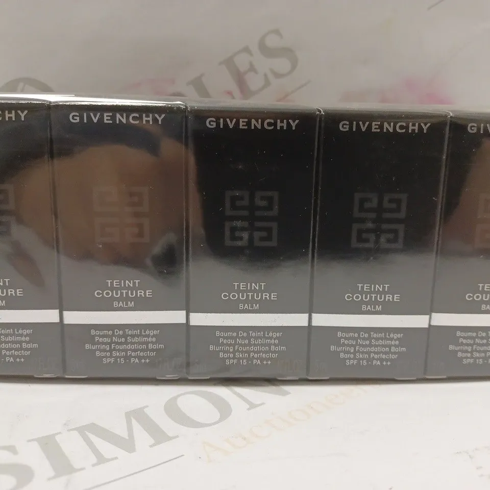 BOX OF APPROX 10 X 5ML GIVENCHY TEINT COUTURE BALM BLURRING FOUNDATION BALM #4 NUDE BEIGE 