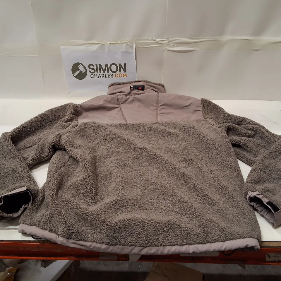 SUPERDRY WINDCHEATER SERIES FLEECE JACKET – GREY, FULL-ZIP WITH POCKETS 2XL