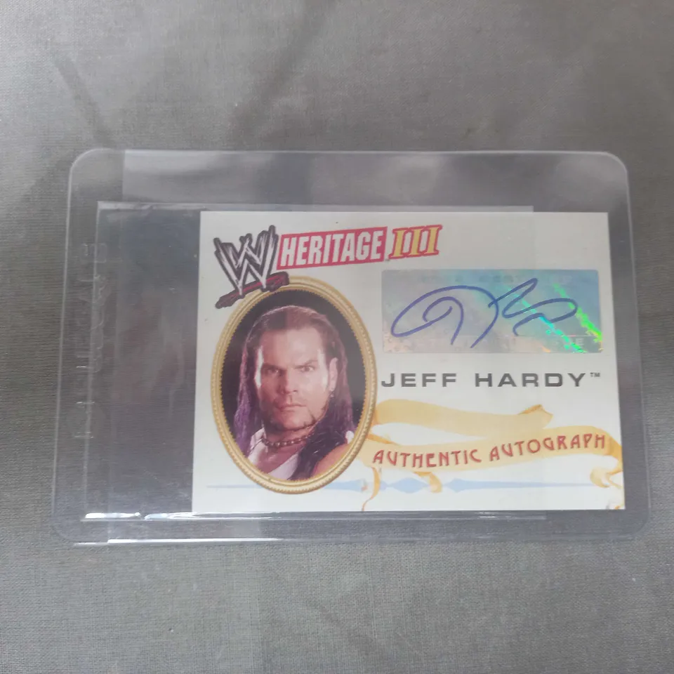 WWE JEFF HARDY TOPPS HERITAGE CHROME AUTHENTIC AUTOGRAPH CARD