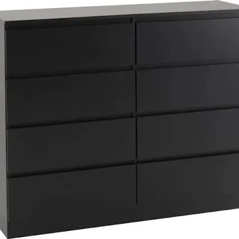 BOXED MALVERN 8 DRAWER CHEST, BLACK (2 BOXES)
