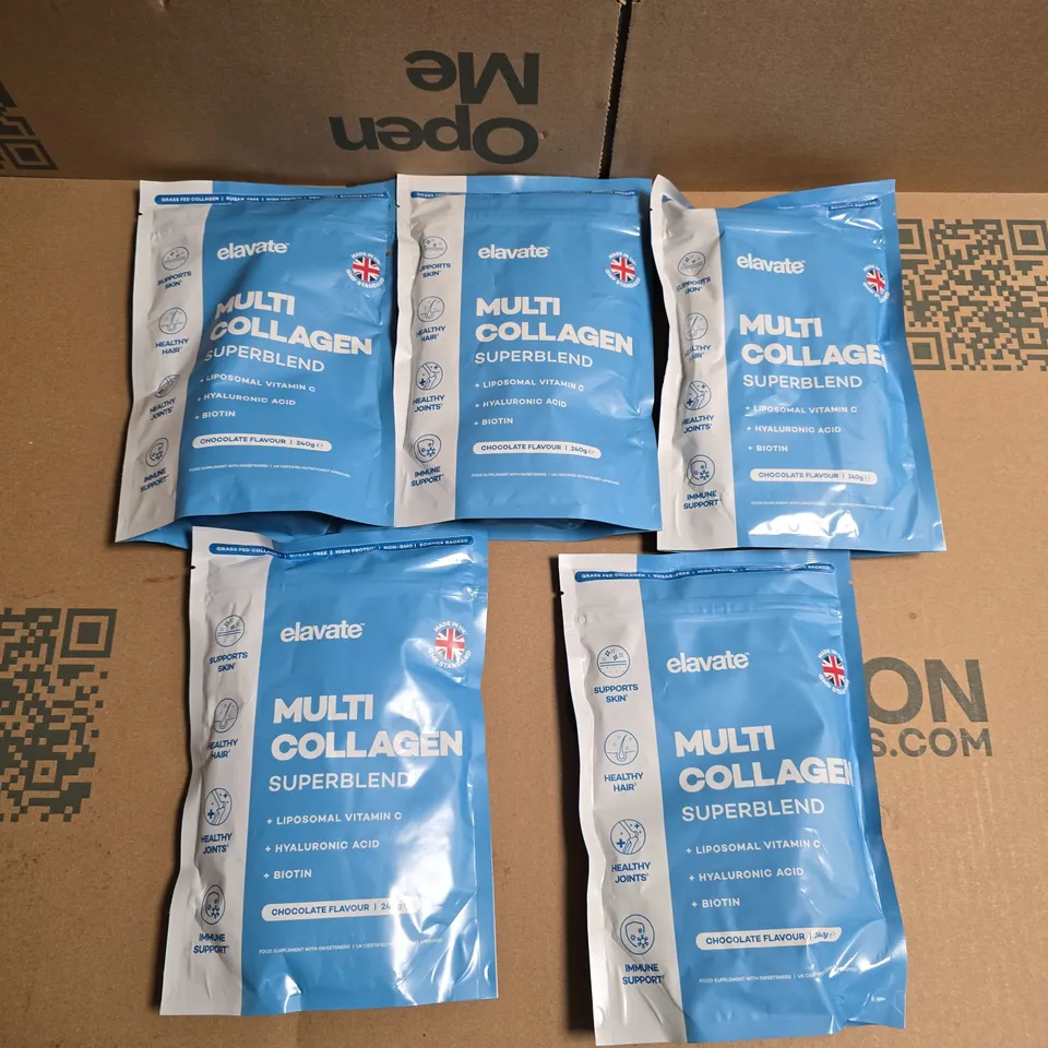 5 ELAVATE MULTI COLLAGEN SUPERBLENDS CHOCOLATE FLAVOUR (5X240G)
