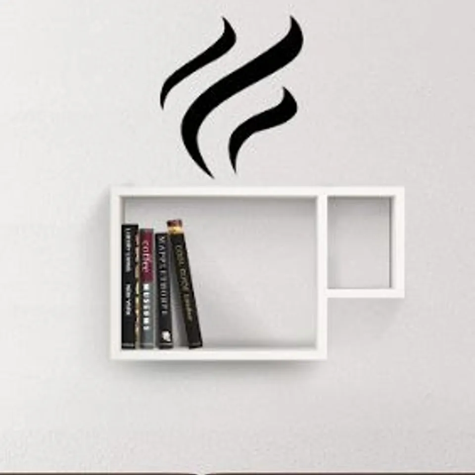 BRAND NEW BOXED WHITE MUG SHELVING UNIT
