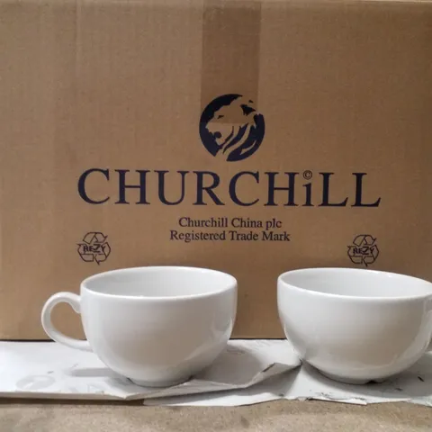 BOXED PACK OF 24 CHURCHCHILL CHINA CAPPUCCINO CUPS