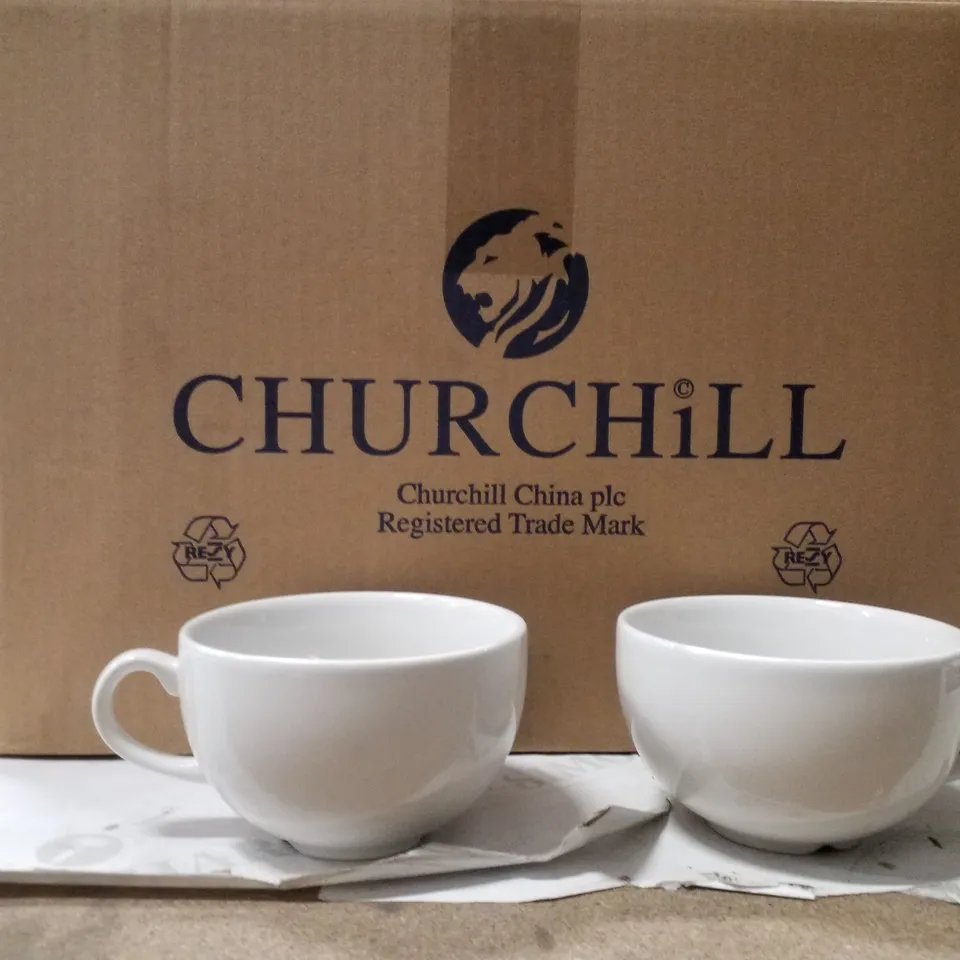 BOXED PACK OF 24 CHURCHCHILL CHINA CAPPUCCINO CUPS