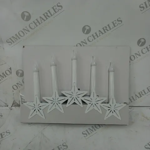 BOXED STAR 5 LIGHT CANDLE BRIDGE