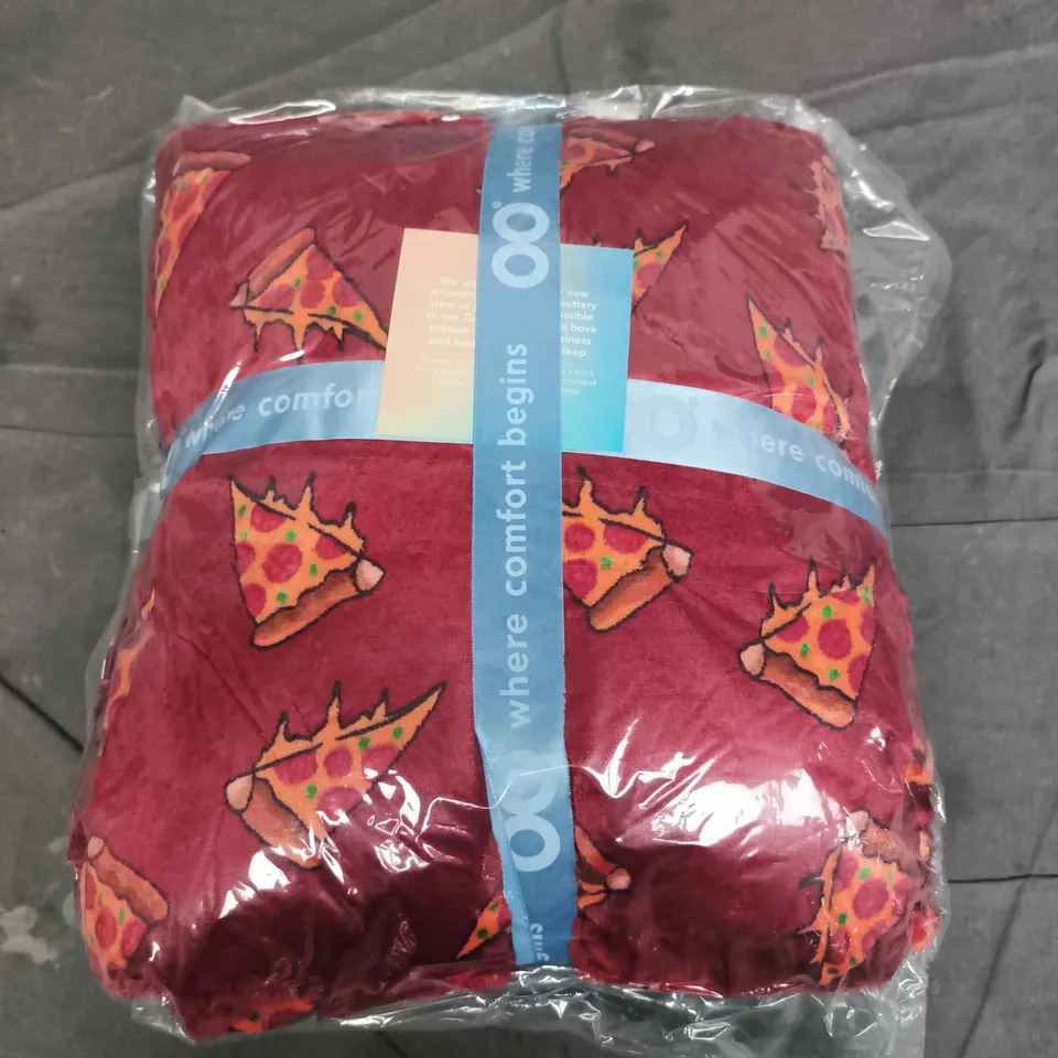 SEALED OODIE OVERSIZED HOODED BLANKET - PIZZA