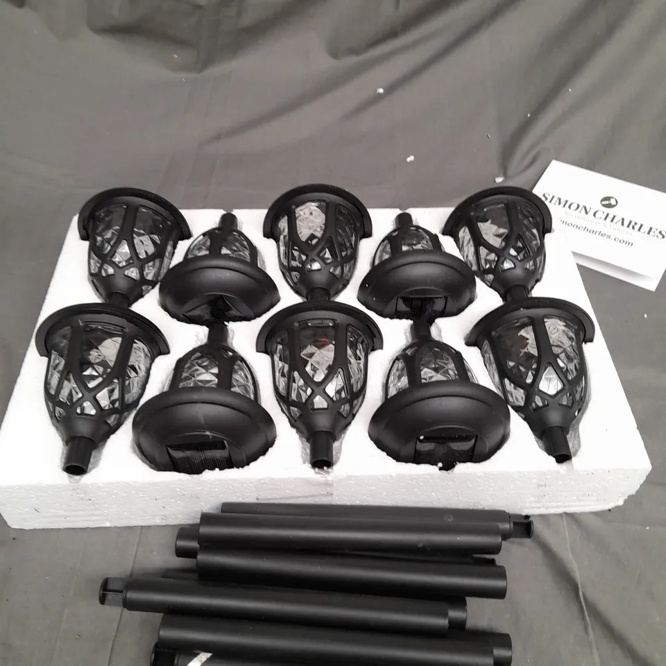 BOXED GARDEN REFLECTIONS SET OF 10 SOLAR STAKE LIGHTS