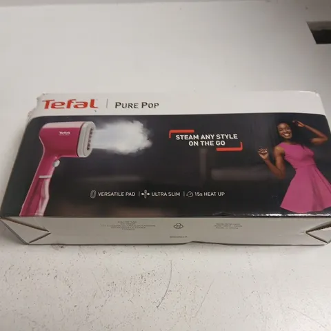 TEFAL PURE POP HANDHELD GARMENT STEAMER – PINK, BOXED