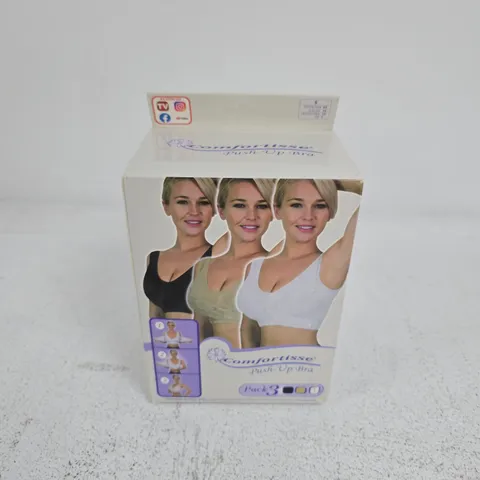 BOXED COMFORTISSE PUSH-UP BRA 3 PACK - SMALL