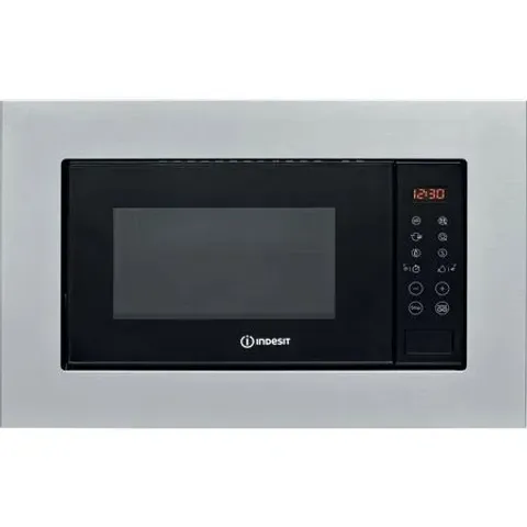 BOXED INDESIT MWI 120 GX UK BUILT IN MICROWAVE AND GRILL - STAINLESS STEEL
