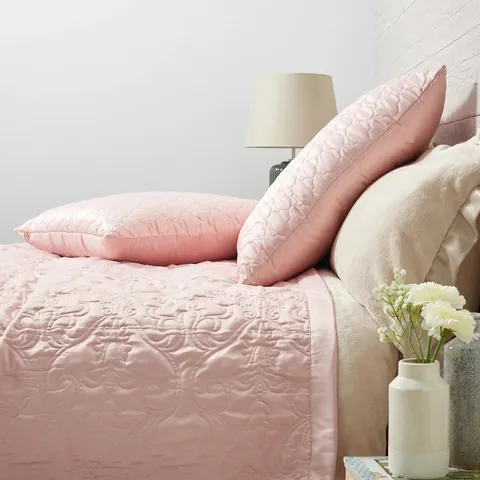 COZEE HOME SATIN SET OF 2 OVERSIZED SQUARE FILLED CUSHIONS
