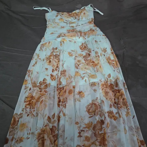 ABERCROMBIE AND FITCH FLORAL PATTERN OCCASSIONAL DRESS - SIZE SMALL