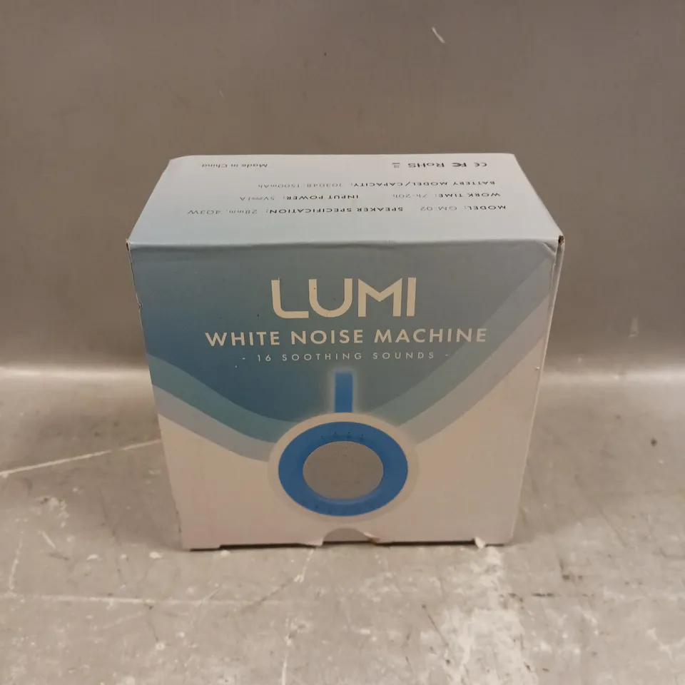 BOXED LUMI WHITE NOISE MACHINE 