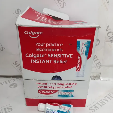 BOX OF COLGATE SENSITIVE INSTANT RELIEF TOOTHPASTE
