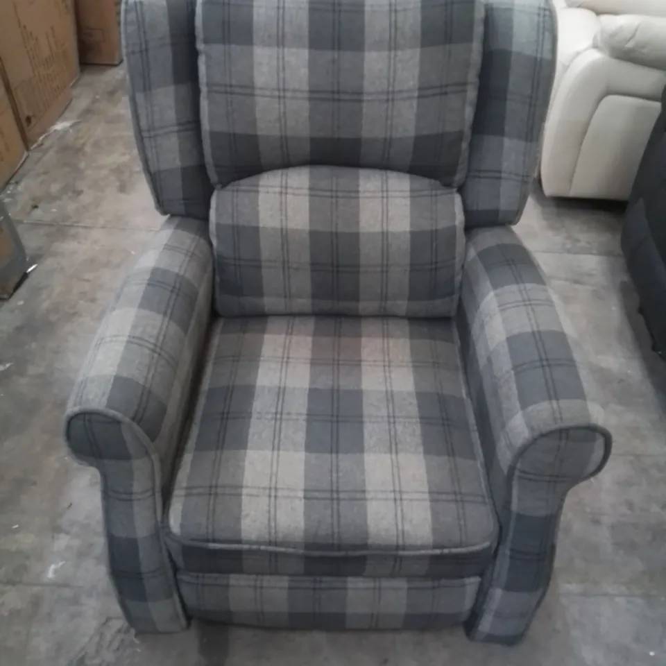 DESIGNER PATTERNED FABRIC EASY CHAIR