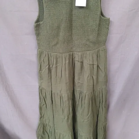 NOBODYS CHILD SLEEVELESS CHARLIE MIDAXI DRESS IN GREEN - UK 14