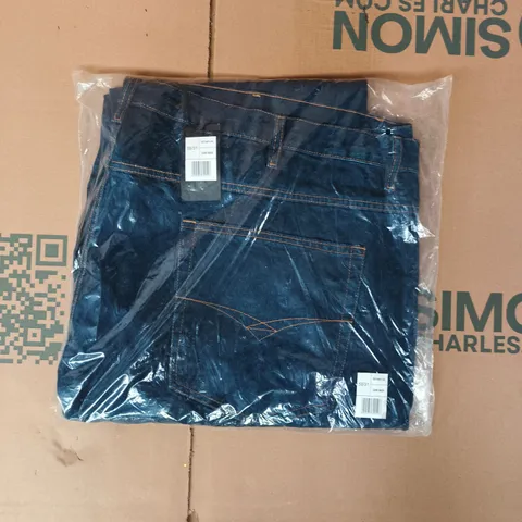 BAGGED BIGDUDE DENIM JEANS IN DARK WASH BLUE SIZE 58/31