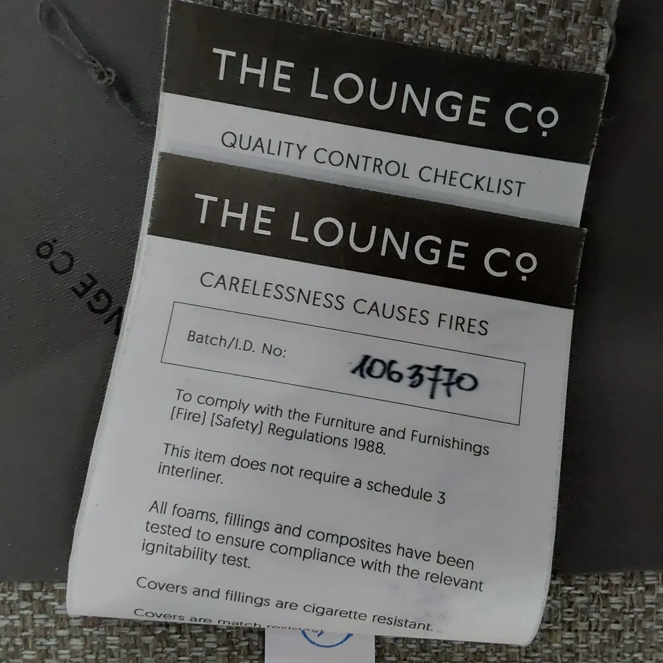 QUALITY BRITISH DESIGNER LOUNGE Co. CHAISE SECTION GREY FABRIC