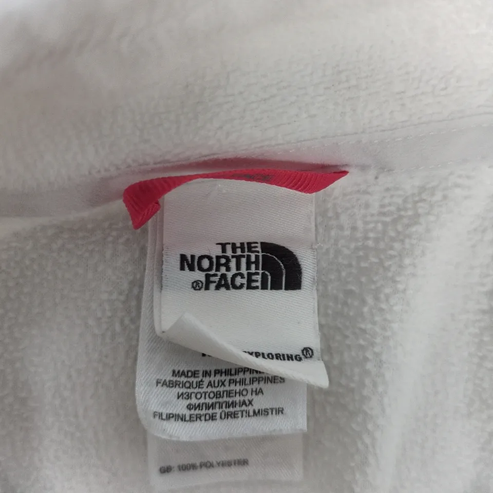 THE NORTH FACE WOMEN'S FLEECE QUARTER-ZIP PULLOVER – WHITE – SIZE M