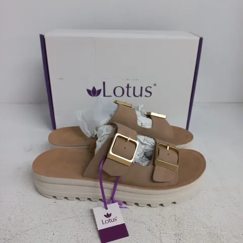 LOTUS WOMEN’S NATURAL SANDALS – EU40 (UK7 APPROX) BOXED