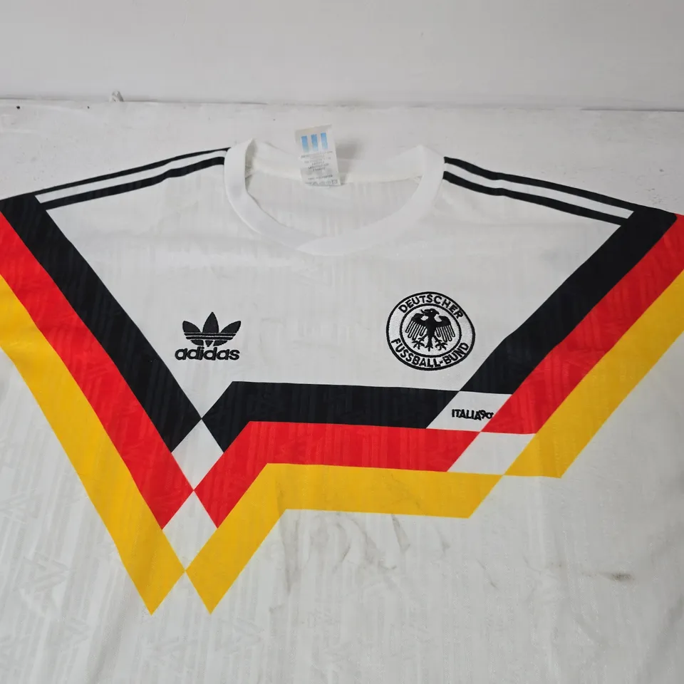 ADIDAS GERMANY NATIONAL TEAM T-SHIRT – ITALIA '90 DESIGN – SIZE UNSPECIFIED