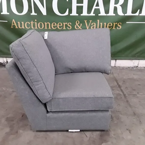 QUALITY DESIGNER SOFA CORNER SECTION - GREY FABRIC