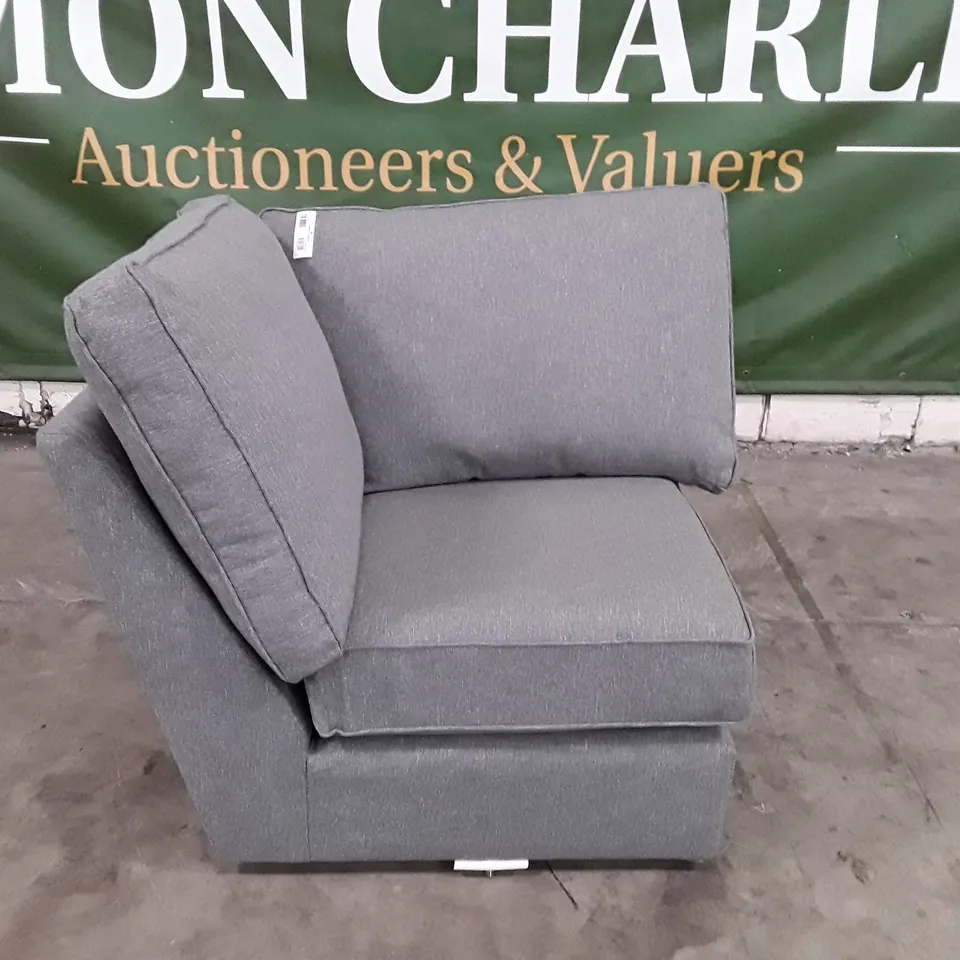 QUALITY DESIGNER SOFA CORNER SECTION - GREY FABRIC 