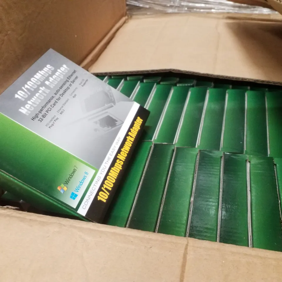 PALLET CONTAINING ASSORTED PRODUCTS INCLUDING SATA DATA CABLES & 10/100MBPS NETWORK ADAPTERS