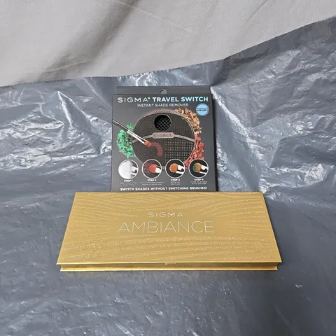 2 X SIGMA MAKE UP SET: AMBIANCE EYESHADOW PALETTE + TRAVEL SWITCH INSTANT SHADE REMOVER UNBOXED