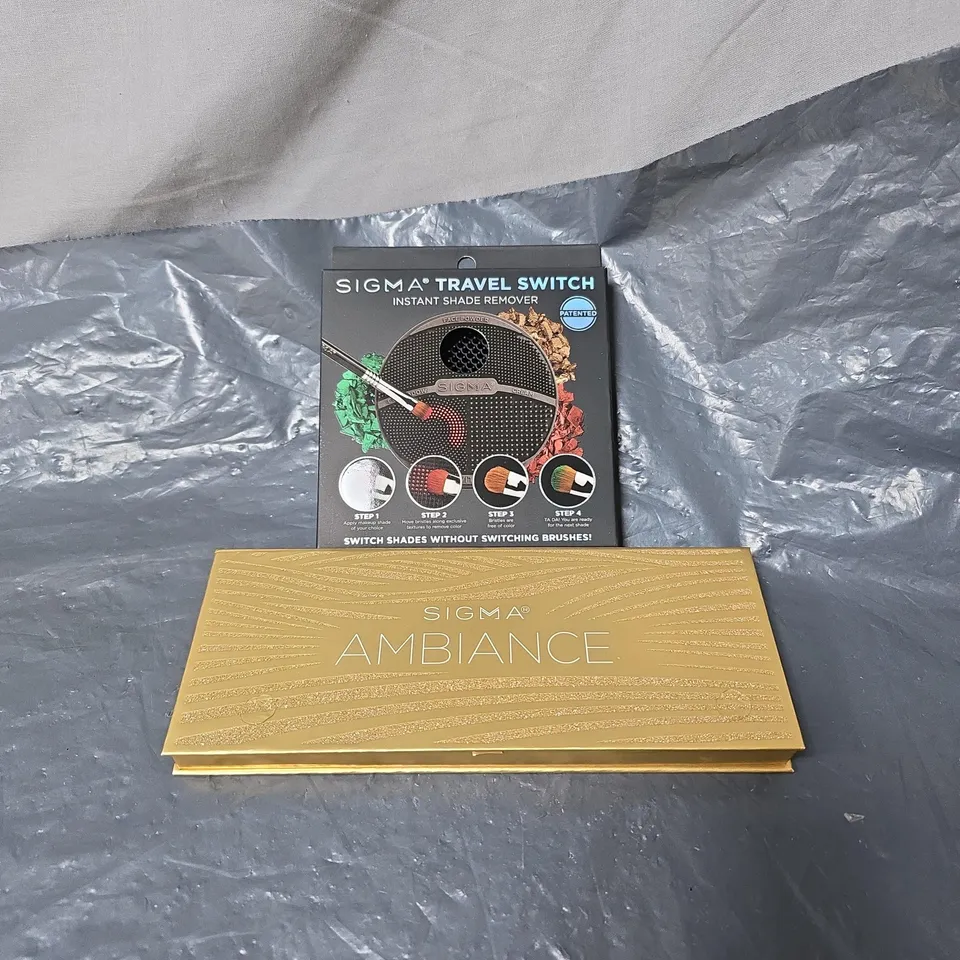 2 X SIGMA MAKE UP SET: AMBIANCE EYESHADOW PALETTE + TRAVEL SWITCH INSTANT SHADE REMOVER UNBOXED