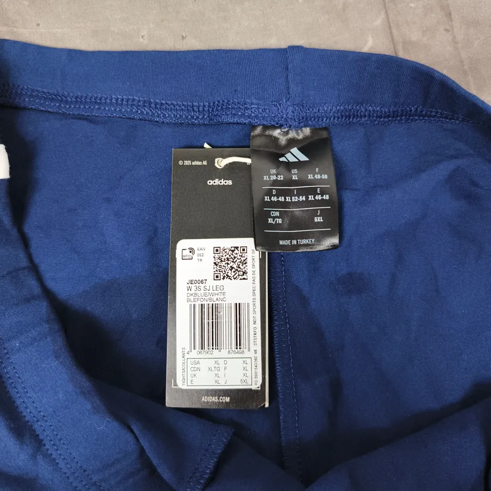 ADIDAS NAVY TRACK PANTS – WOMEN’S, UK 20-22