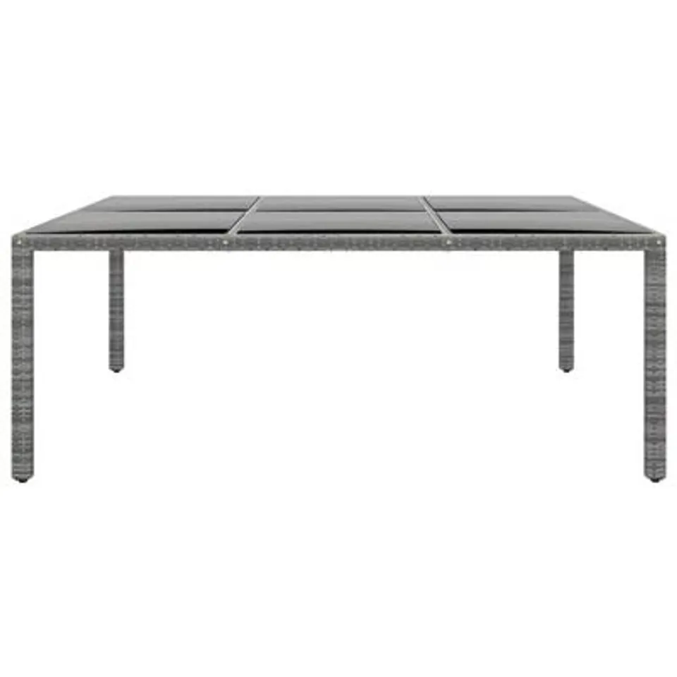 BOXED GARDEN TABLE POLY RATTAN 