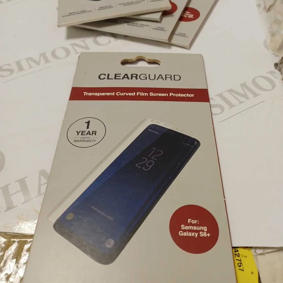 LOT OF FIVE CLEARGUARD SCREEN PROTECTOR FOR SAMSUNG GALAXY S8+