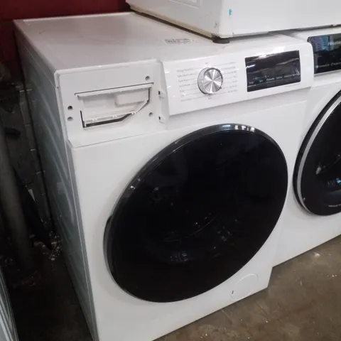 HISENSE WFQA1214EVJM FREESTANDING 12 KG FRONT LOAD WASHING DURABLE INVERTER MACHINE STEAM WASH QUICK WASH 15 WASHING PROGRAMS 1400 RPM WHITE ENERGY RATING A