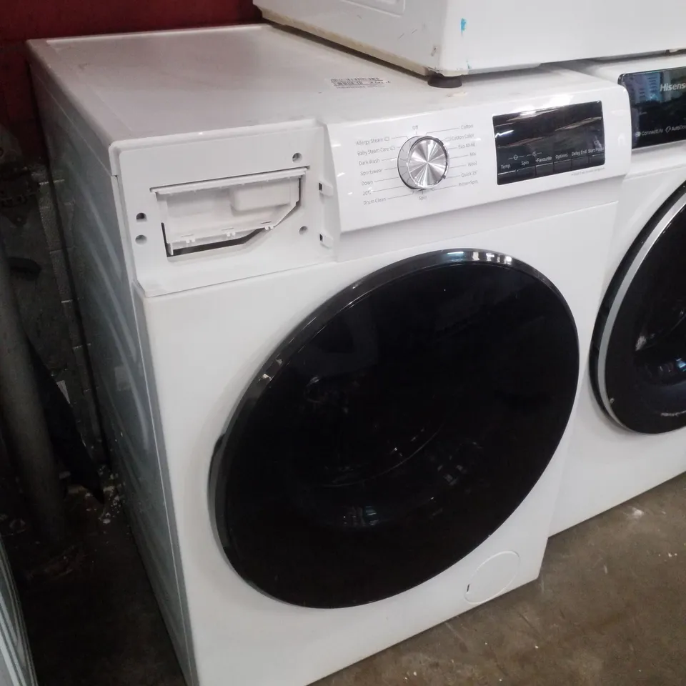 HISENSE WFQA1214EVJM FREESTANDING 12 KG FRONT LOAD WASHING DURABLE INVERTER MACHINE STEAM WASH QUICK WASH 15 WASHING PROGRAMS 1400 RPM WHITE ENERGY RATING A