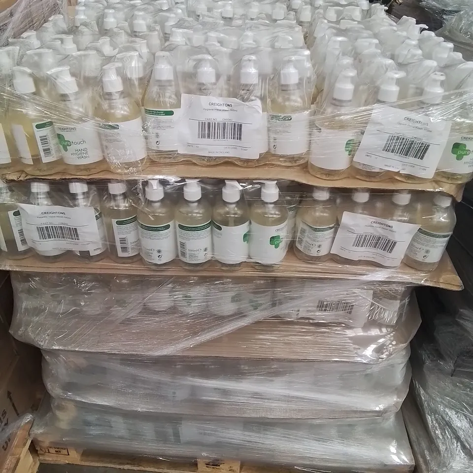 PALLET OF 75 CASES EACH CONTAINING 12 × 500ml CREIGHTONS HYGIENE HAND GEL