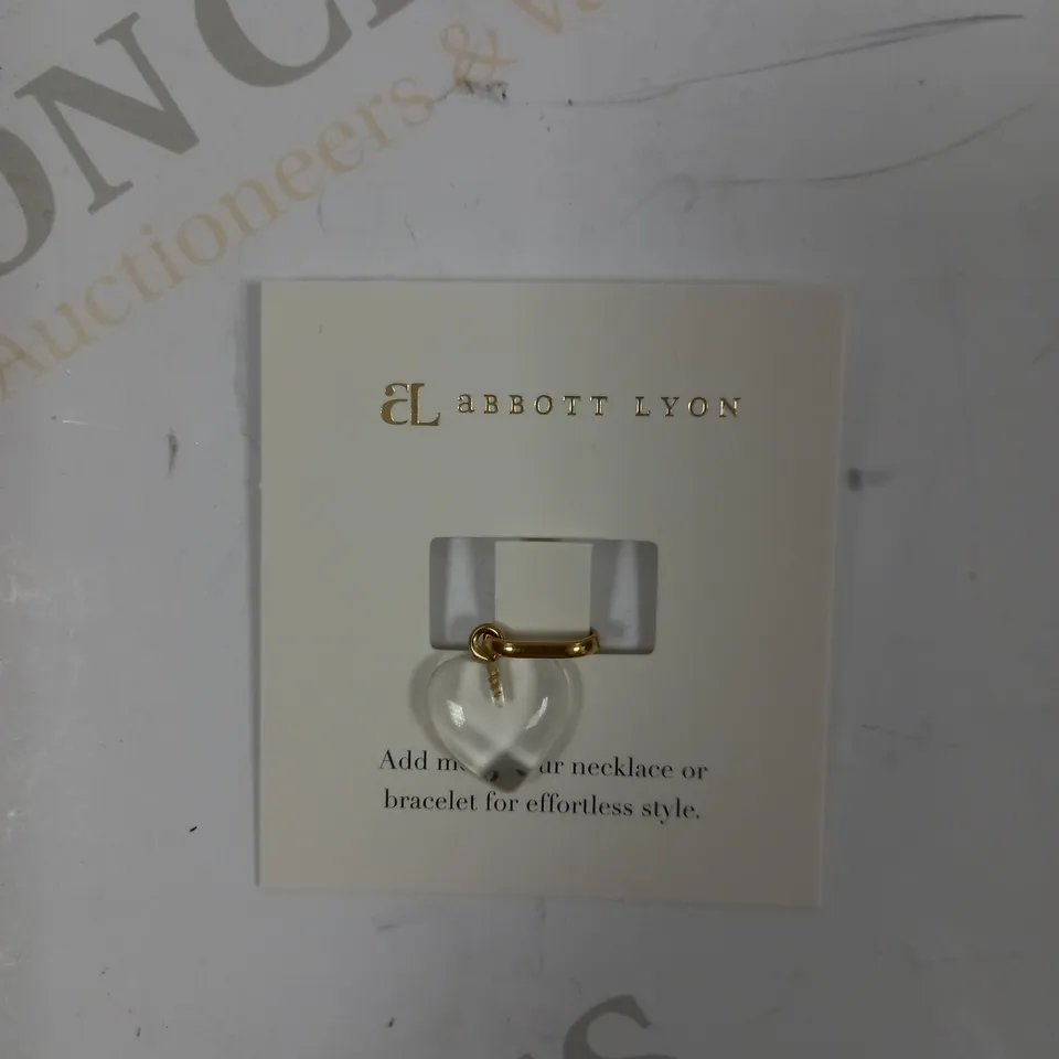 ABBOTT LYON HEART BIRTHSTONE PENDANT - APRIL 