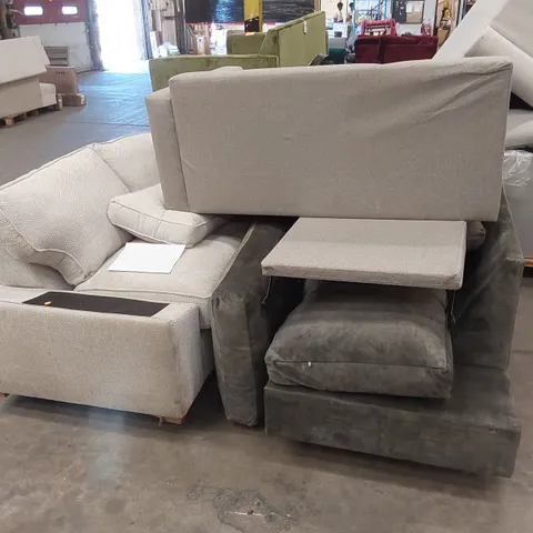 PALLET OF ASSORTED INCOMPLETE SOFA BED PARTS, PIECES AND CUSHIONS