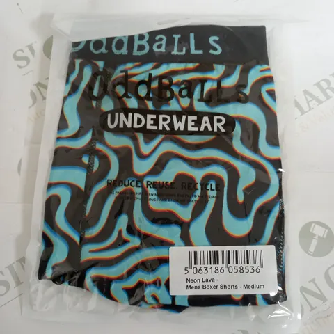 ODDBALLS UNDERWEAR NEON LAVA MENS BOXER SHORTS - MEDIUM