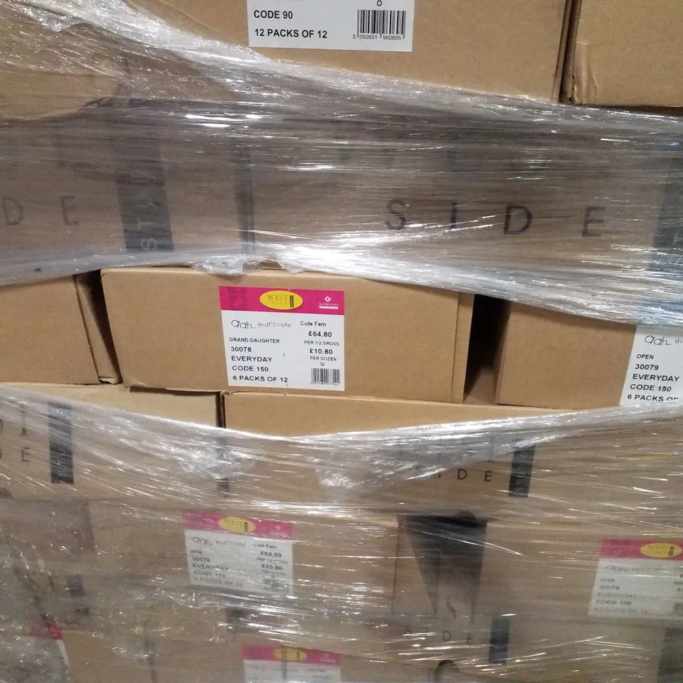 PALLET CONTAINING LARGE QUANTITY OF ASSORTED GREETINGS CARDS